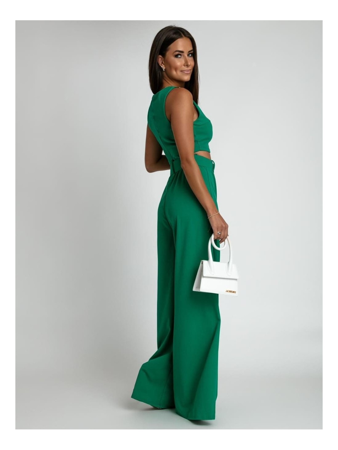 2-piece set, wide pants and green blouse AZRHP3868